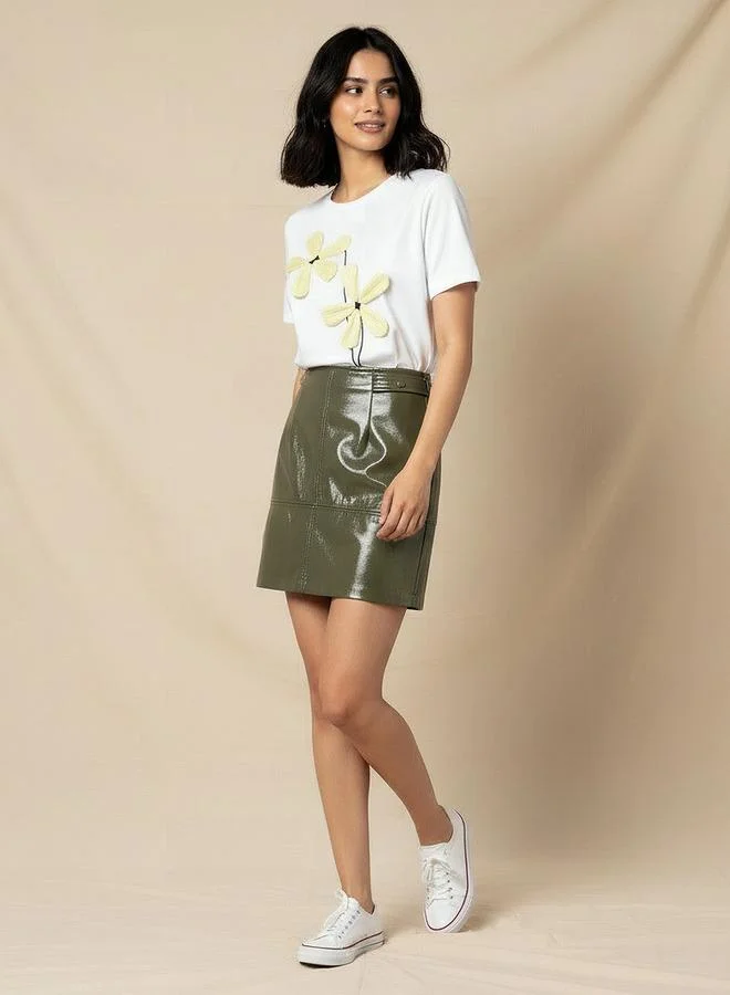 2Xtremz 2Xtremz T-shirt with Floral Applique